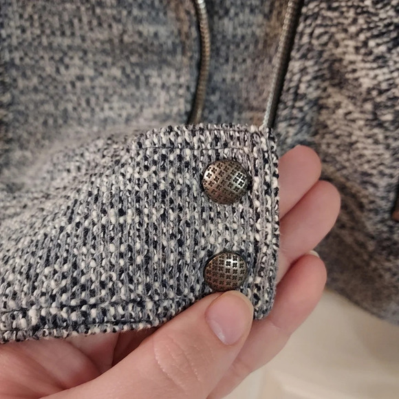 Lucky Brand Marled Zip Up Moto Sweater Knit Jacket in Size S - Picture 12 of 13